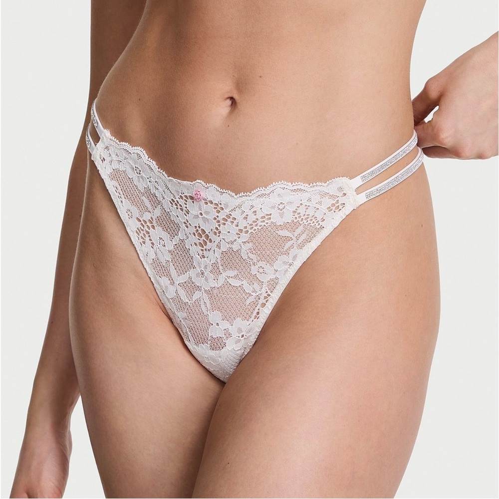 NWT Victoria Secret Twinkle Strappy Brazilian Panty